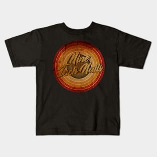 arjunthemaniac, Nine inch nails circle vintage retro faded Kids T-Shirt